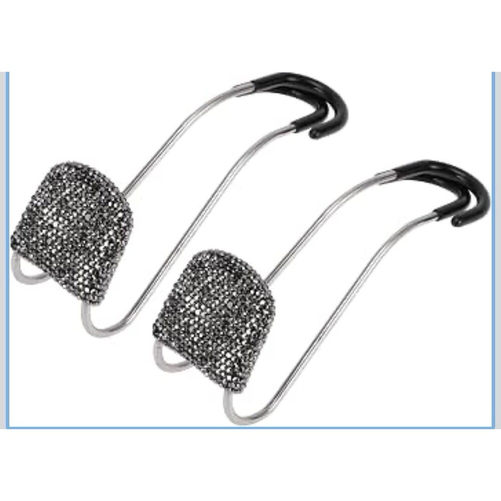 2 Pcs for Purses and Bags, Umbrella Etc Car Seat Headrest Hook Gloss Black